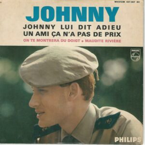 Johnny HALLYDAY 45EP Philips 437 007 BE Johnny lui dit adieu/Un ami ça n'a pas de prix + 2