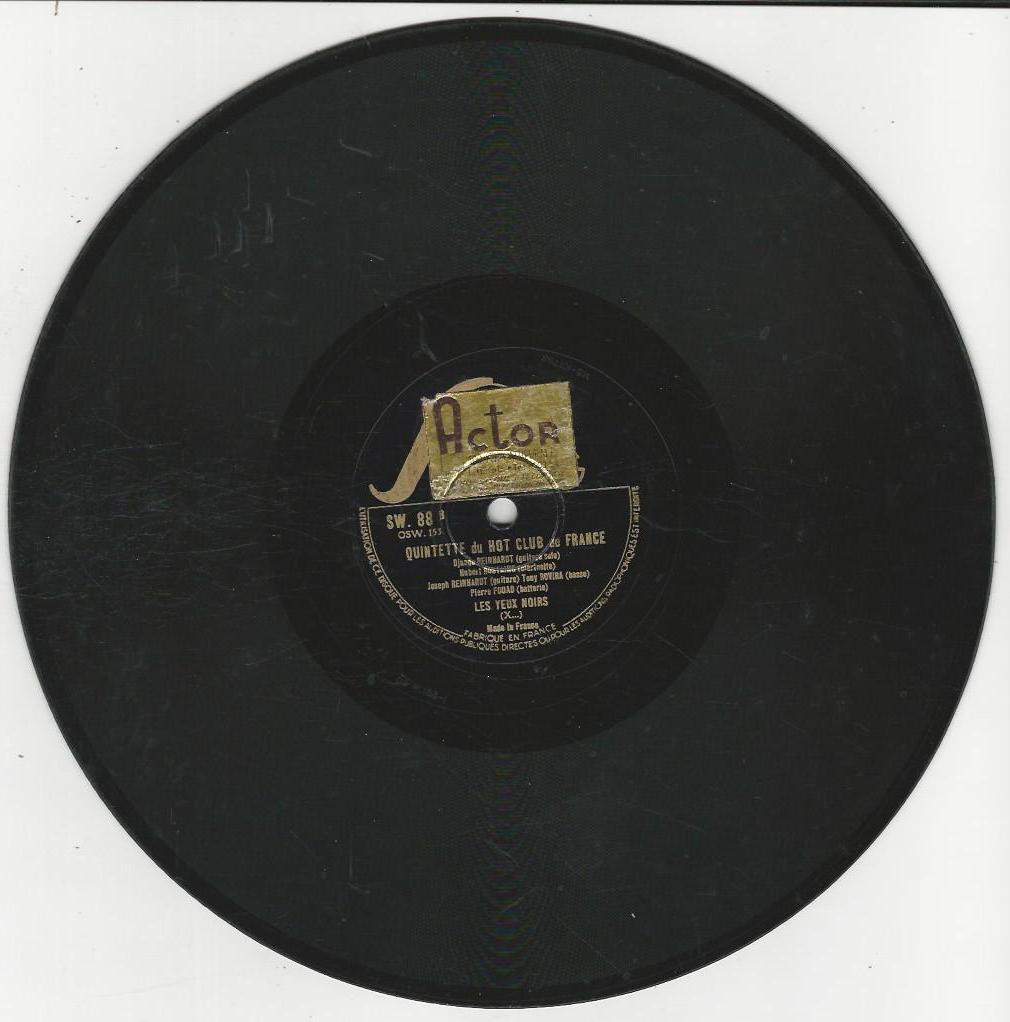 Quintette du Hot Club de France avec Django REINHARDT 78T25 Swing SW 88 Nuages / Les yeux noirs – Image 2