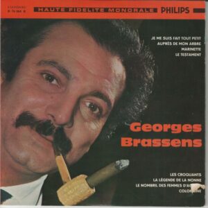 Georges BRASSENS et sa guitare 33T25 Philips B 76 064 R N° 4: Je Me Suis Fait Tout Petit + 7