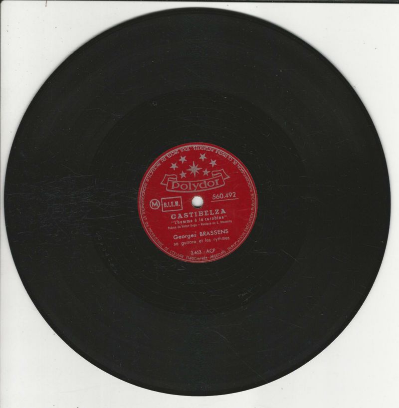 Georges BRASSENS Polydor 560.492 78T25 Gastibelza/La Prière