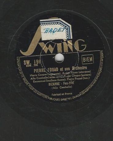 Pierre FOUAD et son orchestre 78T25 Swing SW 196 Parallèles / Bizarre – Image 3