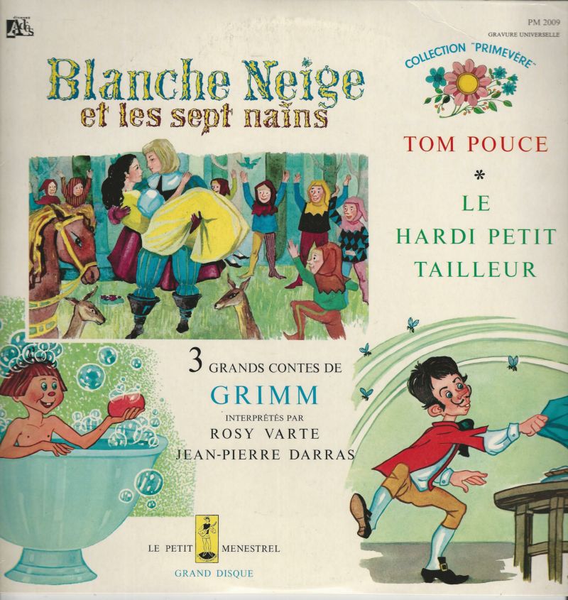 Rosy VARTE-J P DARRAS 33T Petit Ménestrel PM 2009 3 Grands Contes de Grimm