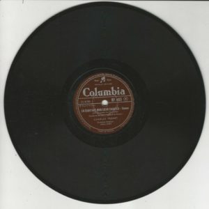 Charles TRENET 78T25 Columbia BF 403 En Ecoutant Mon Coeur Chanter / La Mer