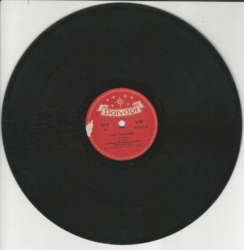 Musikkorps des Bundesgrenzschutz Kommandos Nord 78T25 Polydor 48 245 Alte Kameraden / Radetsky Marsch