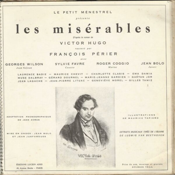 François PERIER-Georges WILSON ++33T25x2 Petit Ménestrel ALB 48 Les Misérables Illustrations: Maurice TAPIERO – Image 2