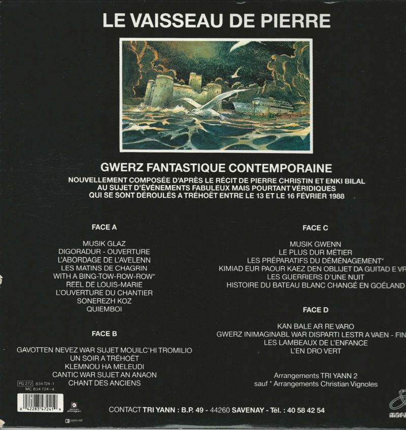 TRI YANN 33TD Marzelle 834724 1 Le Vaisseau de Pierre Pochette de BILAL – Image 2