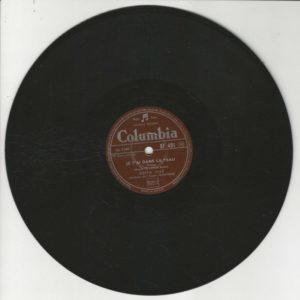Edith PIAF 78T25 Columbia BF 491 Je T'Ai Dans La Peau / Au Bal De La Chance