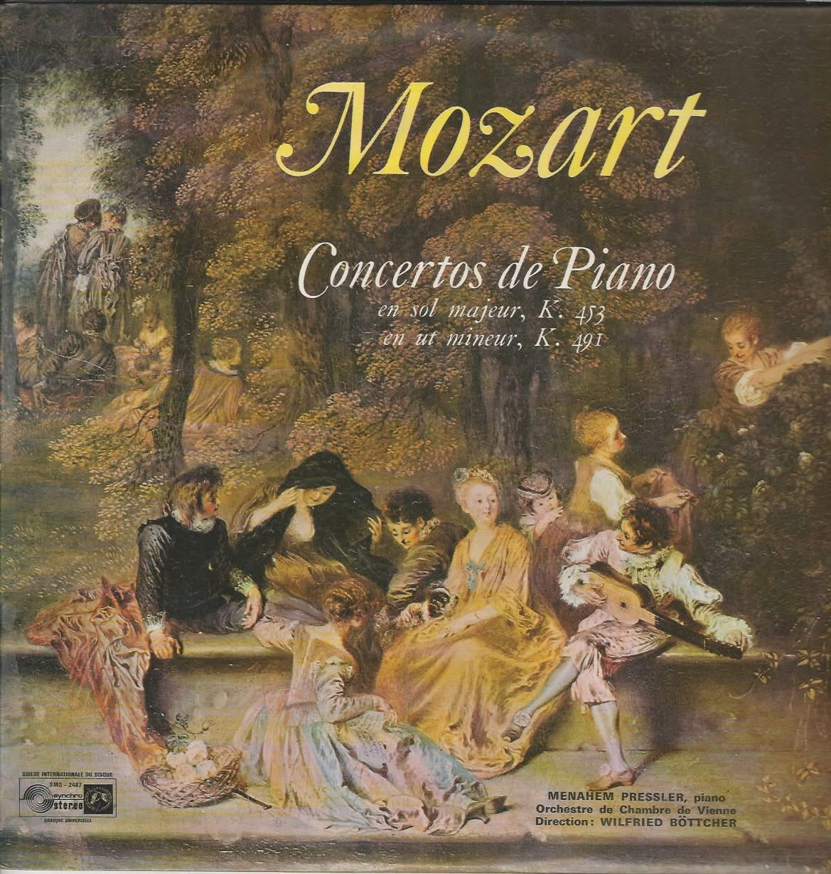 Menahem PRESSLER 33T Guilde Internationale du Disque SMS 2487 Mozart: Concertos de piano en sol majeur K 453 / en ut mineur K 491