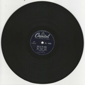 NAT "KING" COLE 78T25 Capitol CL 14820 Back In My Arms / Angel Smile