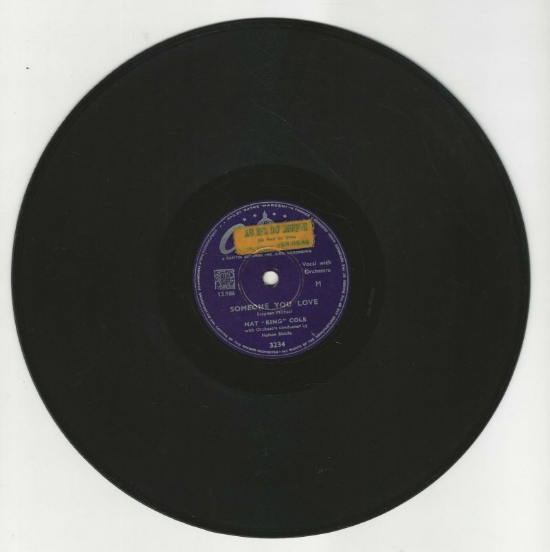 NAT "KING" COLE 78T25 Capitol 3234 Forgive My Heart / Someone you love – Image 2