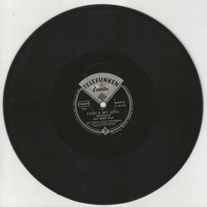 NAT "KING" COLE 78T25 Telefunken C 80 158 That's My Girl / Too Young