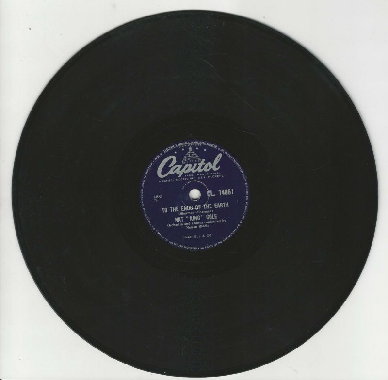 NAT "KING" COLE 78T25 Capitol CL 14661 To The Ends Of The Earth / Toyland
