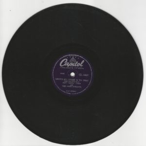 NAT KING COLE 78T25 Capitol CL 14621 That's All There Is To That / Love Me As Thought There Were No Tomorrow