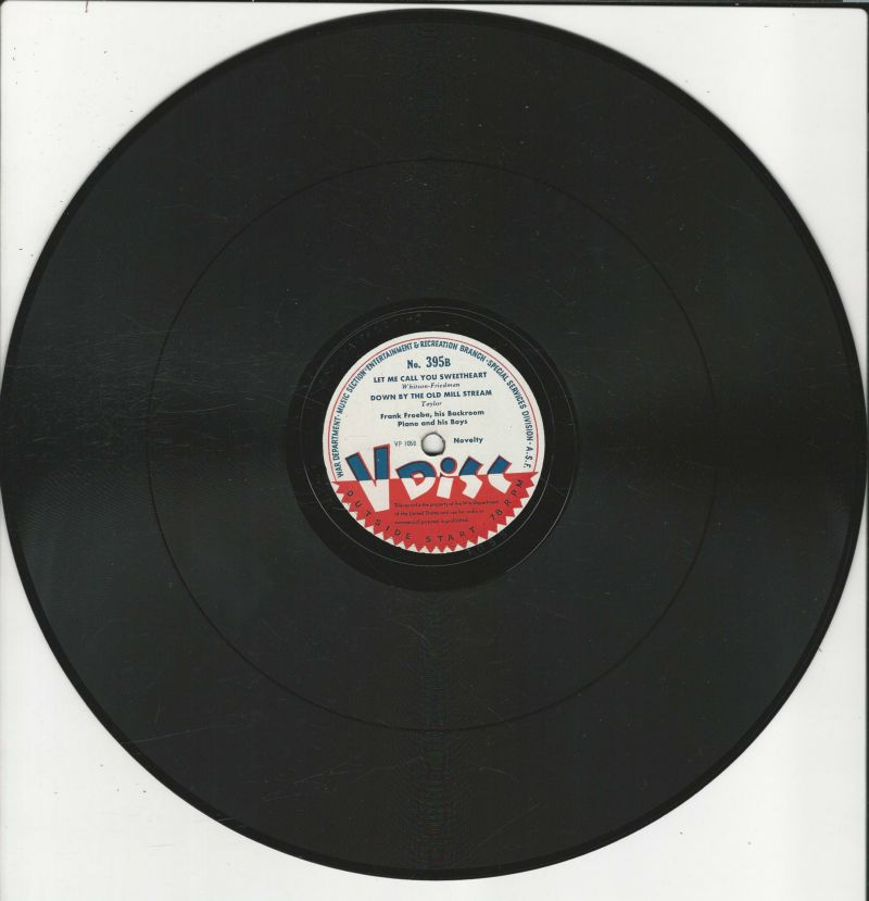 THE THREE SUNS/Frank FROEBA 78T30 V DISC 395 The Things I Love-The Love I Long For//Let Me Call Yoy Sweetheart-Down By The Old Mill Stream – Image 2