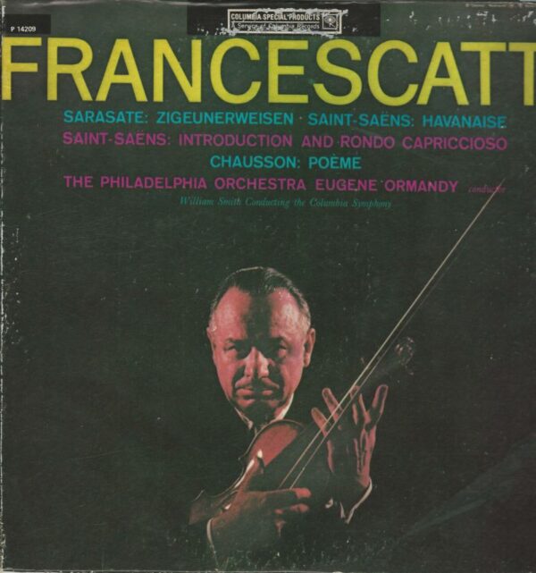 FRANCESCATI violon 33T Columbia P 14209 Zigeunerweisen-Havanaise/Introduction et Rondo Capricioso-Poème