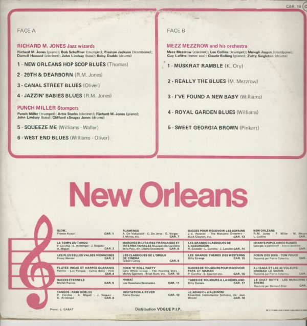 Richard- M.JONES-Punch MILLER-MEZZ MEZZROW 33T Carrousel CAR 19 New Orleans – Image 2