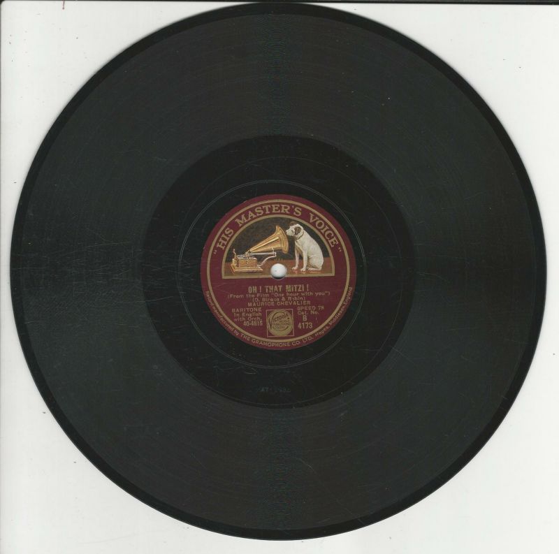 Maurice CHEVALIER en Anglais 78T25 HMV B 4193 What Would You Do ?/Oh! That Mitzi! – Image 2