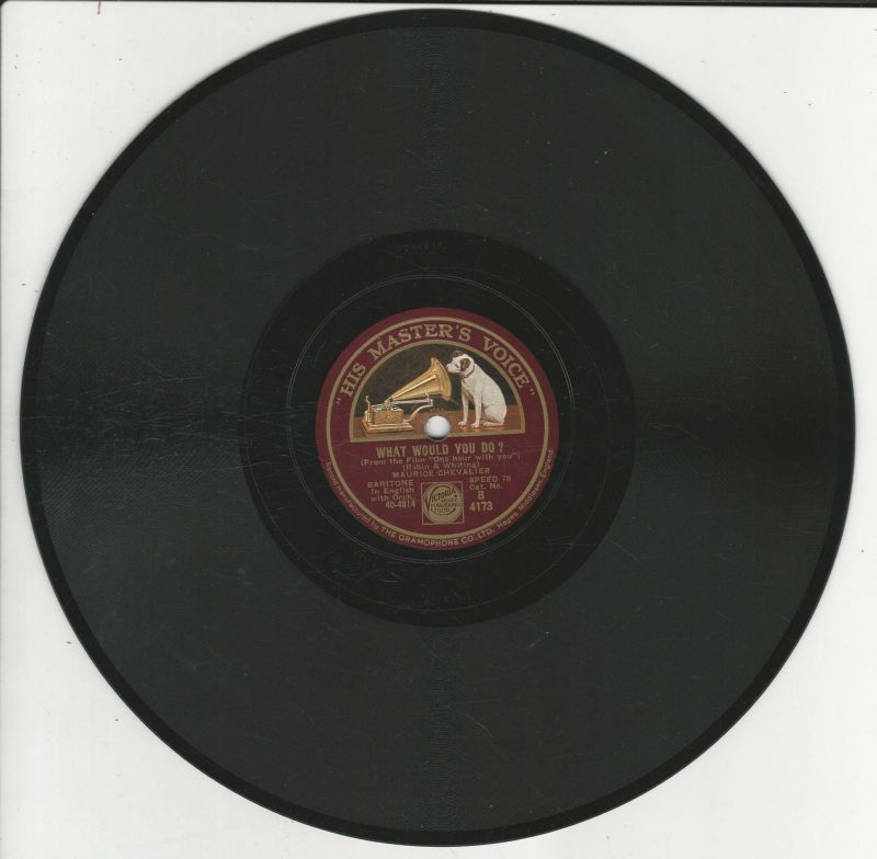 Maurice CHEVALIER en Anglais 78T25 HMV B 4193 What Would You Do ?/Oh! That Mitzi!