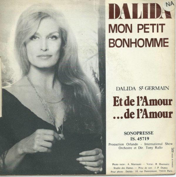 DALIDA-ST GERMAIN 45SP IS 45719 MON PETIT BONHOMME/ET DE L'AMOUR..DE L'AMOUR – Image 2