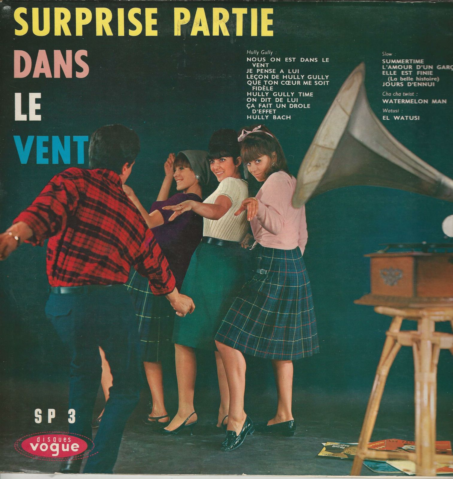 Michel PAJE-Françoise HARDY-Petula CLARK-LES FANTOMES-LES CYCLONES+++ 33T Vogue S P 3 Surprise Partie Dans Le Vent – Image 2