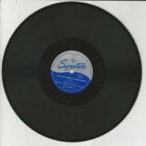 Johnny Bothwell 78T25 Signature 15034 I Left My Heart In Mississipi-From The Land Of The Sky Blue Water