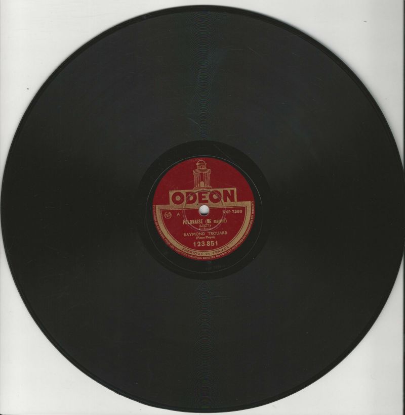 Raymond TROUARD piano 78T30 Odéon 123 851 Polonaise Mi Majeur