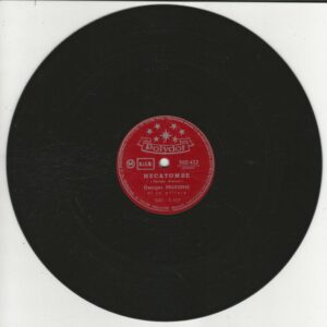 Georges BRASSENS Polydor 560432 78T25  Hécatombe /Corne d'Auroch