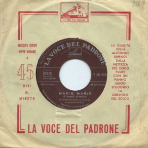 Gilbert BECAUD 45SP La Voce Del Padrone 7PQ 2167 Marie Marie / Tête De Bois