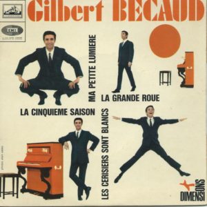 Gilbert BECAUD 45EP La Voix De Son Maître EGF 1011 La Grande Roue-Ma Petite Lumière / La Cinquième Saison-Les Cerisiers Sont Blancs