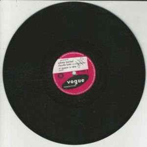 Sidney BECHET Claude LUTER 78T25 VOGUE V 5089 Ni Queue Ni Tete / Moustache Gauloise