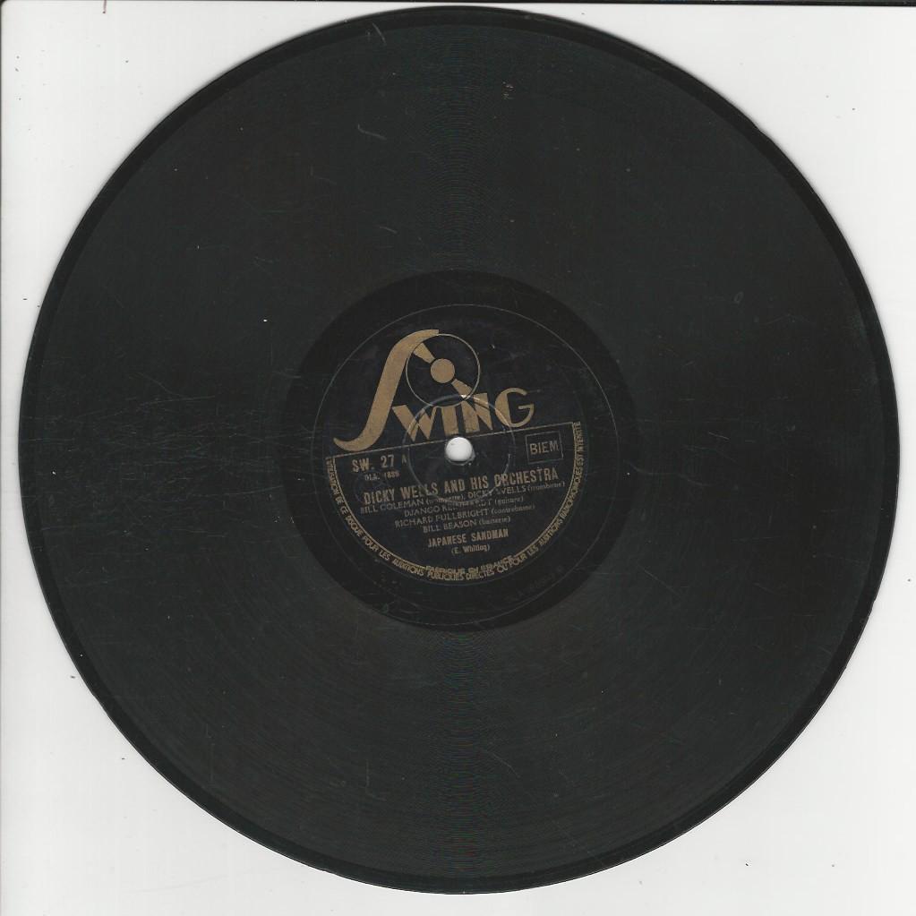 Dicky WELLS/Trio de Trompettes + Django REINHARDT 78T25 Swing SW 27 Japanese Sandman / I Got Rhythm
