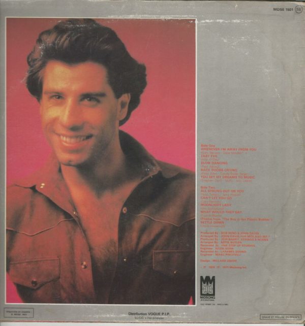 John TRAVOLTA 33T Midsong International MDSE 1501 Whenever I'm Away From You état disque/pochette E-/G – Image 2