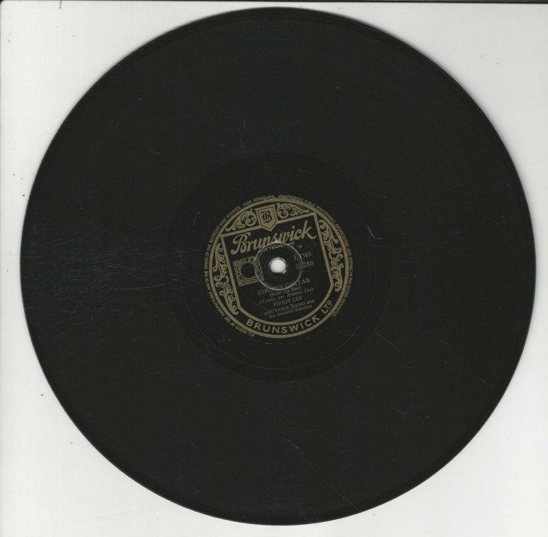 Peggy LEE 78T25 Brunswick 06286 Johnny Guitar / Autumn In Rome