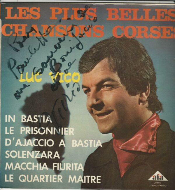 Luc VICO 33T AFA 20880 Les Plus Belles Chansons Corses