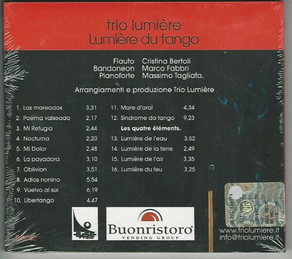 TRIO LUMIERE CD Base record BR 002 Lumière du tango ETAT Neuf Scéllé – Image 2