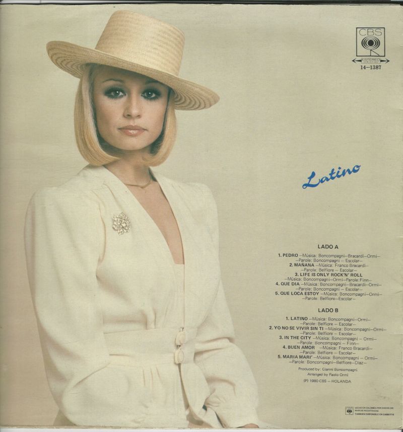 Raffaella CARRA 33T 1980 CBS Stéréo 14-1387 Latino made in Colombia – Image 2