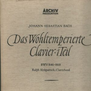 Ralph KIRKPATRICK Clavichord Coffret 33TX2 Archiv 14 311/312 Bach Das Wohltemperierte Clavier 1 teil