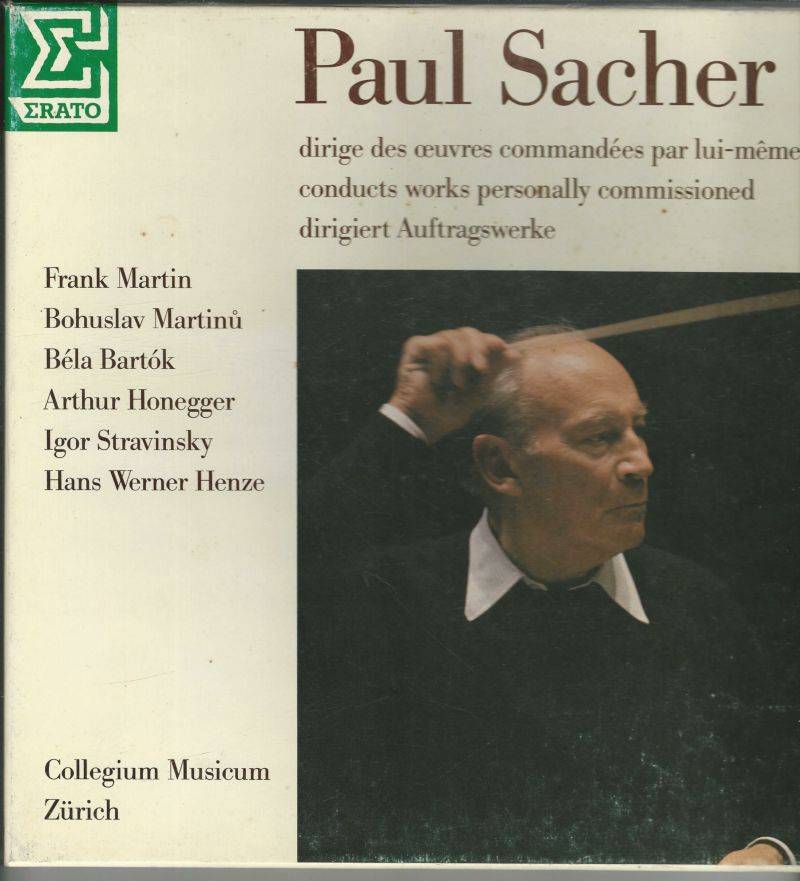 Paul SACHER Coffret 33Tx3 Erato 75297 Dirige des Oeuvres Commandées par Lui-même
