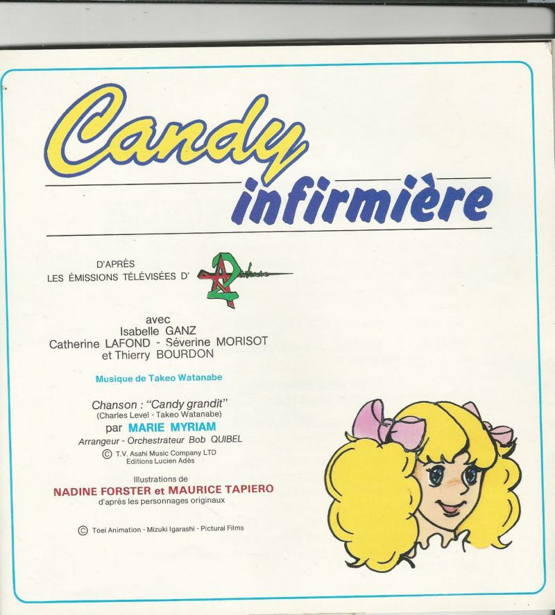 Marie MYRIAM 45T Livredisque Petit Ménestrel ALB 241 Candy Infirmière – Image 2