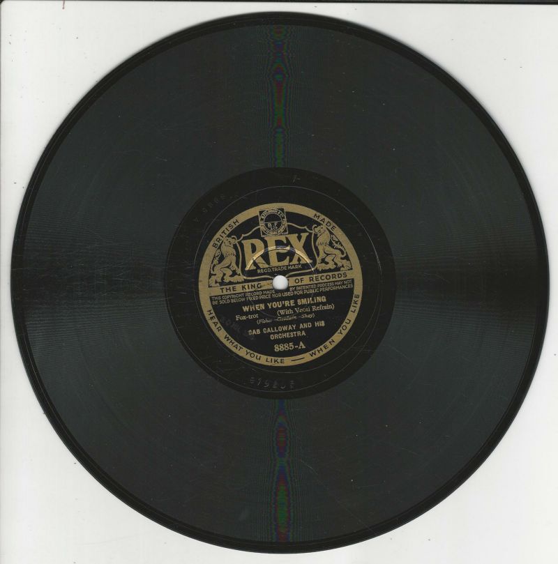 Cab CALLOWAY 78T25 Rex 8885 When You're Smiling / Are You In Love With Me Again ?