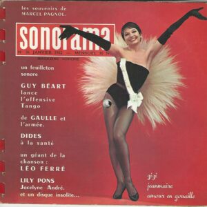 Zizi JEANMAIRE livredisque 33T17 Sonorama N° 36 Amour en Gouaille-Guy Béart-de Gaulle-Léo FERRE+++