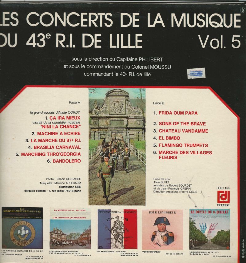 Les Concerts de la Musique du 43° R.I. de Lille 33T Déesse DDLX 144 Ca Ira Mieux – Image 2