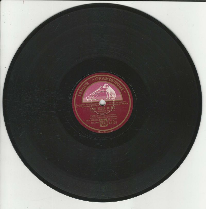 FRANCIS MOAL Gramophone K8109 78T25 Pegen Koant Eo Kastel/Sonit Kleier Va Bro – Image 2