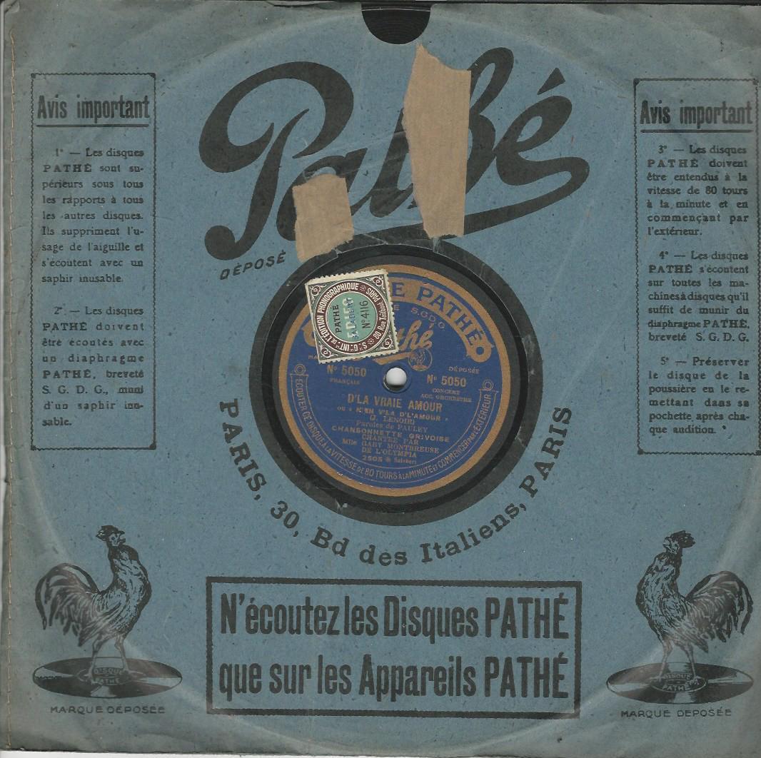 GABY MONTBREUSE de l'Olympia 80T27 Pathé 5050 saphir Le Roudoudou / D'la vraie amour – Image 2