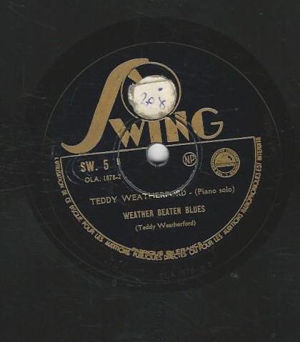 Teddy WEATHERFORD piano solo 78T25 SWING SW 5 Tea for two / Weather beaten blues â Image 3