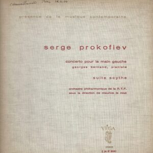 Georges BERNAND-Orchestre Philharmonique de la RTF 33T Véga C 30 ST 20001 Prokofiev: Concerto pour la main gauche / Suite Scythe