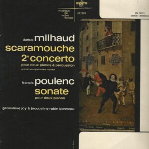 Geneviève JOY et Jacqueline ROBIN-BONNEAU pianos 33T Erato STU 70224 Milhaud/Poulenc : Musique de notre temps